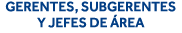 Gerentes, subgerentes y Jefes de área