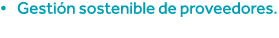 Gestión sostenible de proveedores 